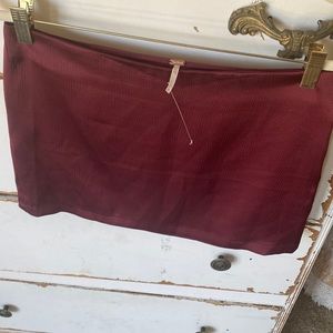 Wine colored free people skirt